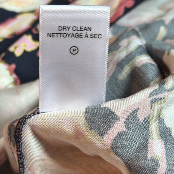 A.L.C. Emery Maritime Midi Dress Navy Multi Floral Asymmetric Belted Romantic 2 - Picture 11 of 16